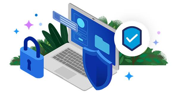 Laptop protected by a shield and verification checkmark, representing cloaked traffic